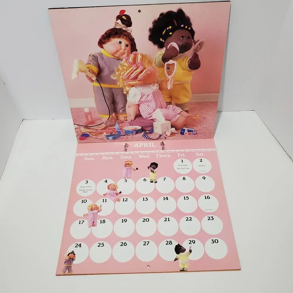 Vtg 1988 Cabbage patch Kids Wall Calendar UNUSED New Old Stock
